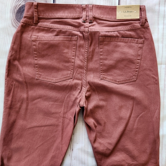 NWT LL Bean "Favorite Fit Straight Leg" Flex Pants Pale Sienna | Women's Size 6 - Picture 5 of 12